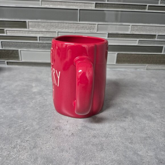 Rae Dunn " I Love You Berry Much" Red Coffee Tea Mug Cup - Picture 2 of 6
